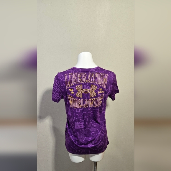 NWT UA UNDER ARMOUR Black History Month Liberation Short Sleeve Purple T-Shirt - Picture 4 of 7